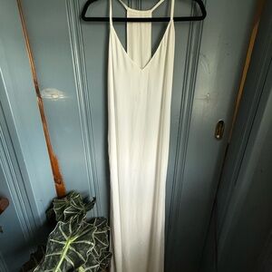 Alice + Olivia Cream Halter  Maxi Dress